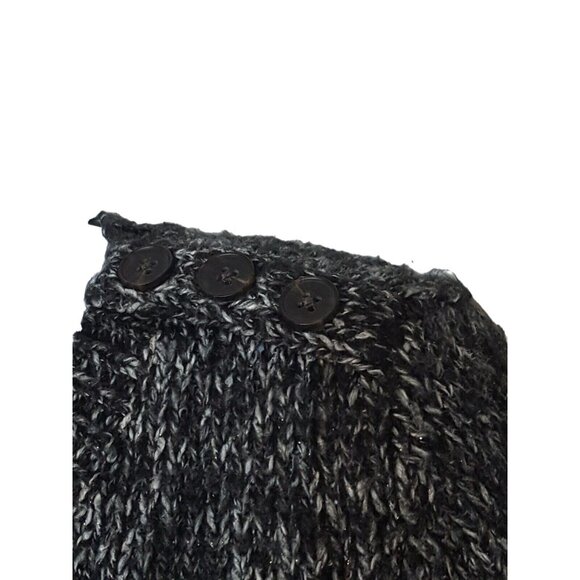 St. John's Bay Womens Sweater Medium Black Long Sleeve Metallic Knit Pullover - Picture 4 of 8